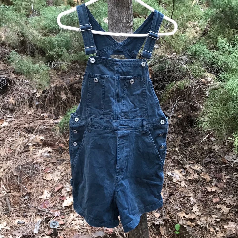CK Calvin Klein Vintage Khakis Bibs Overall Shorts Shortalls